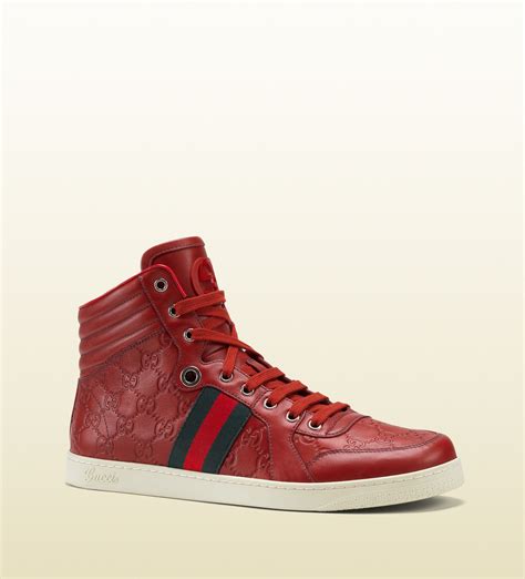 gucci shoes red high tops